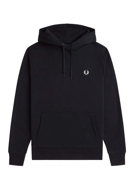 Fred Perry Bold Branding Hoodie Black Men FRED PERRY | Sweatshirts | M1371-102